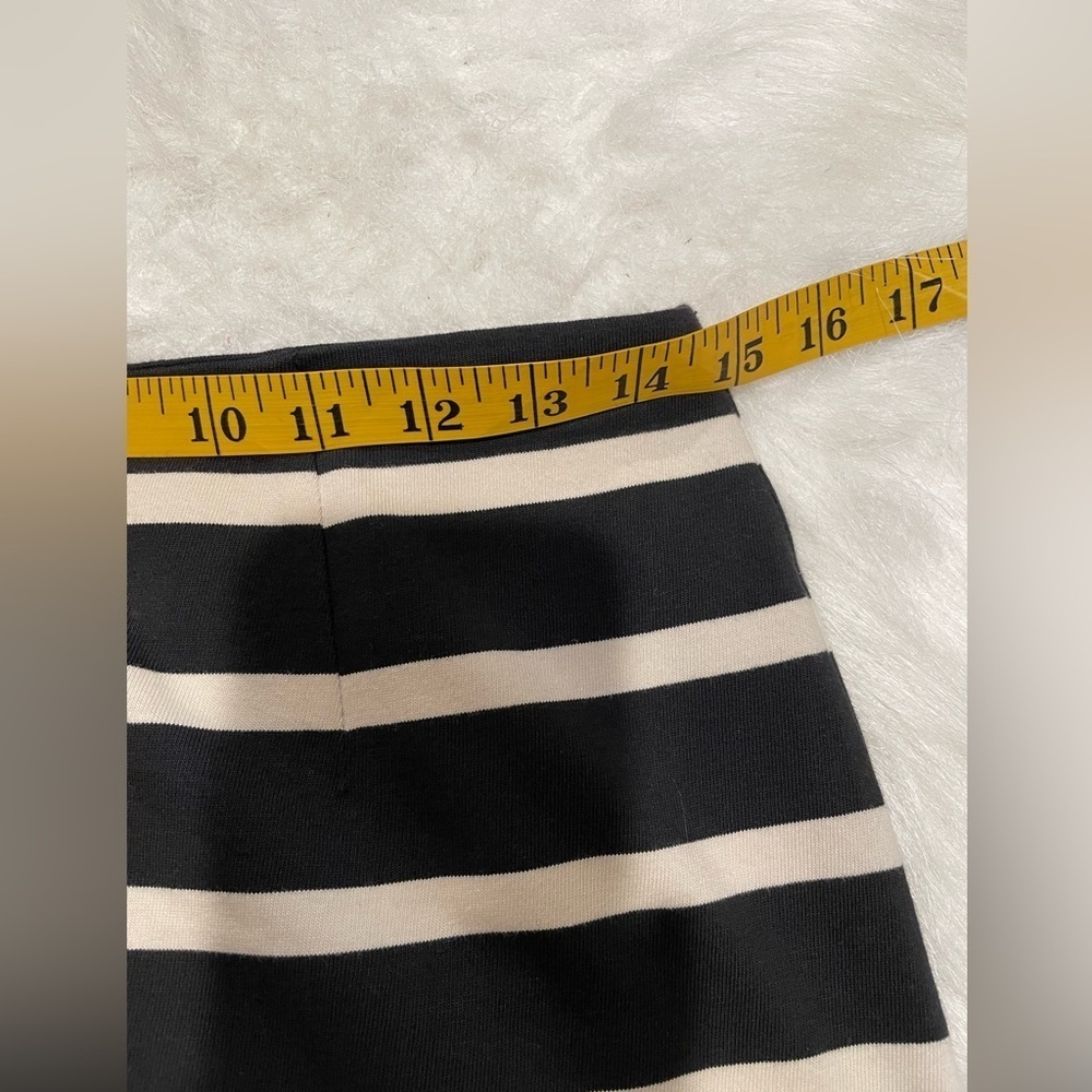 J Crew Cotton Striped Black and White Pencil Skirt - Picture 10 of 12